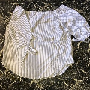 Off The Shoulder Striped Top